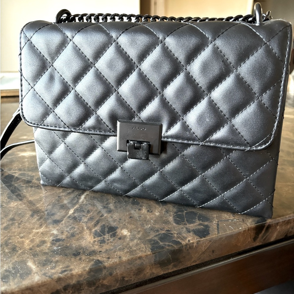 Aldo Black Quilted Shoulder Bag